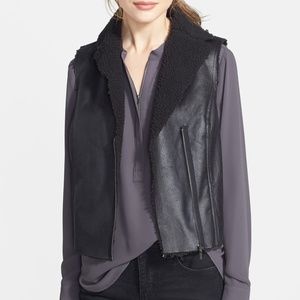 eric + lani Moto Shearling Vest from Nordstrom